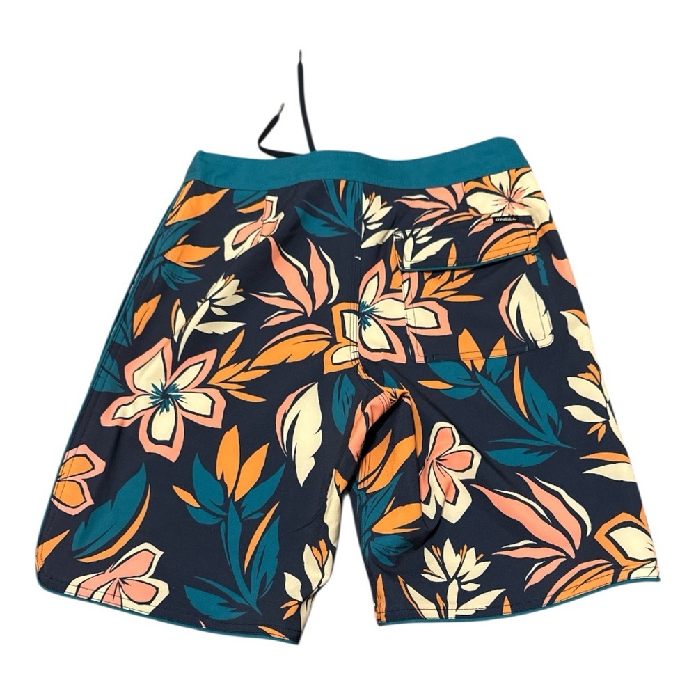 O'Neill Hyperfreak Blue and Orange Board Trunks Shorts Swim Surf Size 26 - Picture 2 of 4